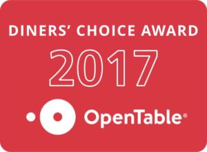 2017 OpenTable Diner's Choice Award